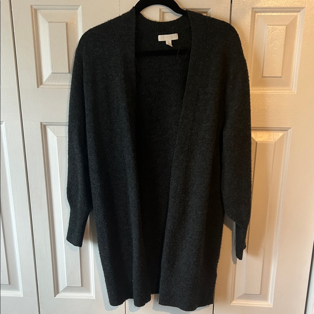H&M Charcoal Open-Front Cardigan